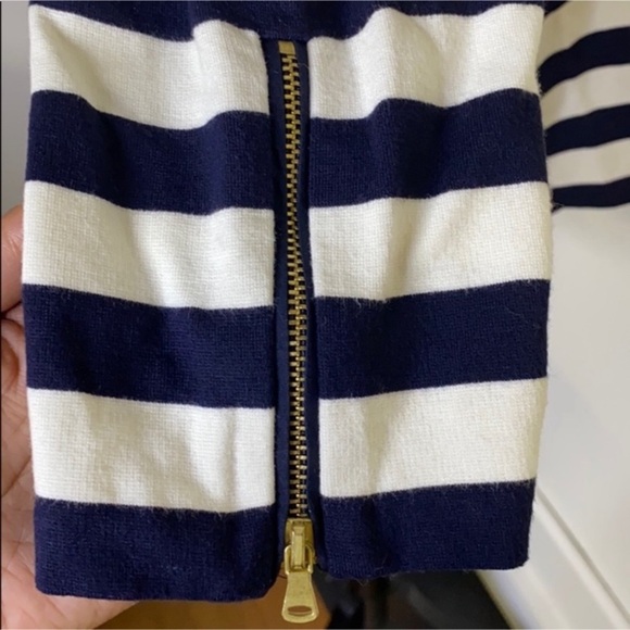 Talbots Navy/White Size Large Petite Striped Blouse(NWT) - Picture 5 of 11